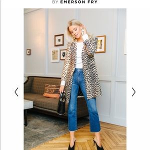 Emerson Fry Leopard Wingtip Coat